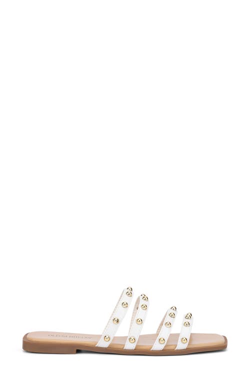 Shop Olivia Miller Heidi Cabochon Stud Slide Sandal In White