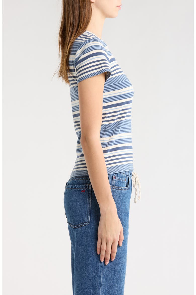 Lexi Rib Stripe Sun-In Crewneck T-Shirt, Alternate, color, BLUE MULTI STRIPE