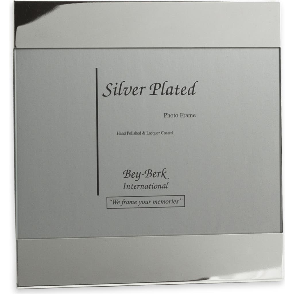 Bey-berk Polished Picture Frame In Silver