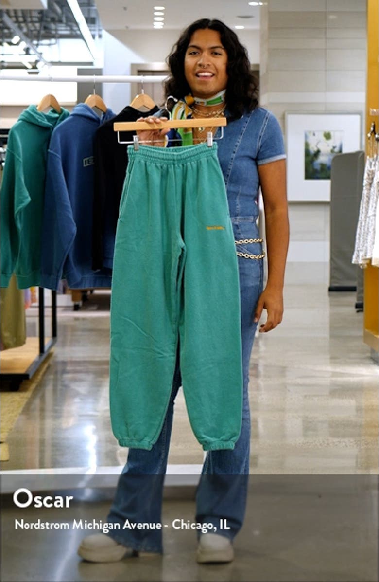 Logo Embroidery Cotton Blend Fleece Joggers, sales video thumbnail