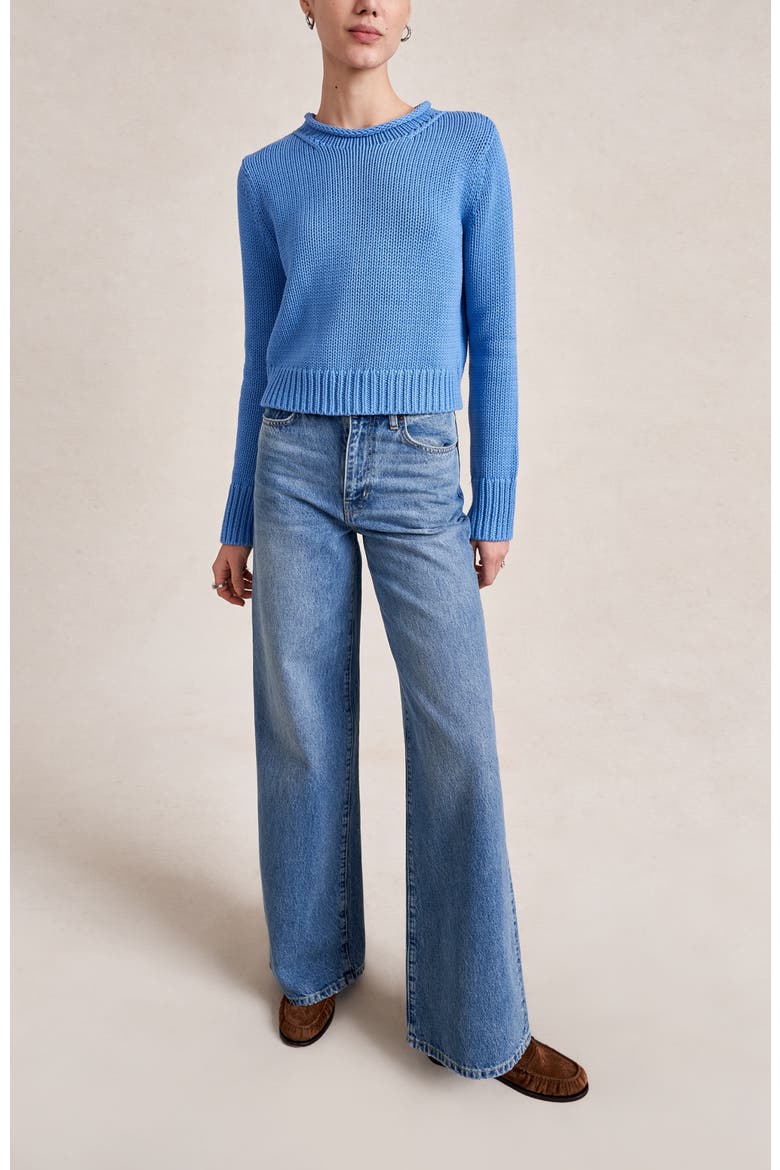 Solid Mini Marina Sweater, Main, color, Sky