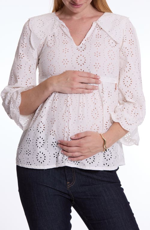 Cache Coeur Clothilde Maternity And Nursing Blouse In White
