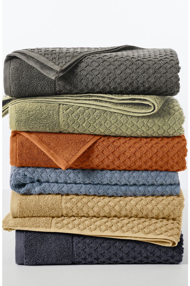 Diamond Waffle Texture 6-Pack Hand Towel Set, Alternate, color, OATMEAL