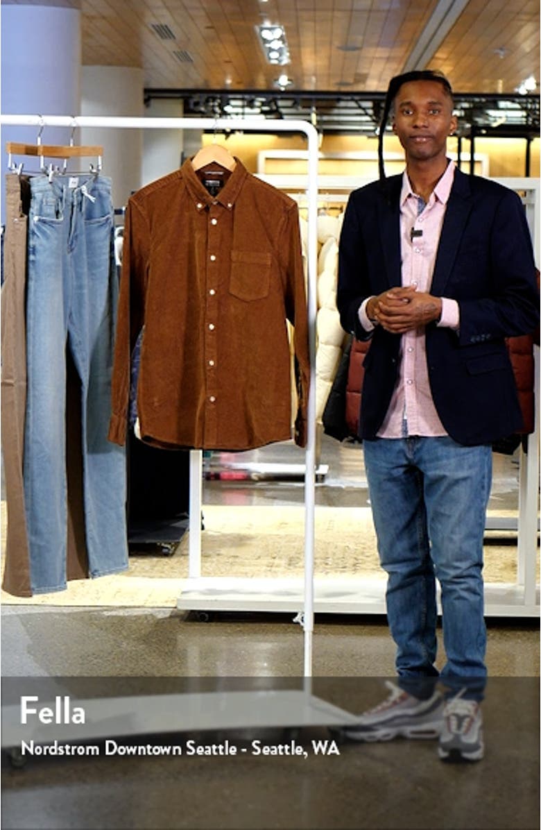 Tech-Smart Trim Fit Stretch Cotton Button-Down Shirt, sales video thumbnail