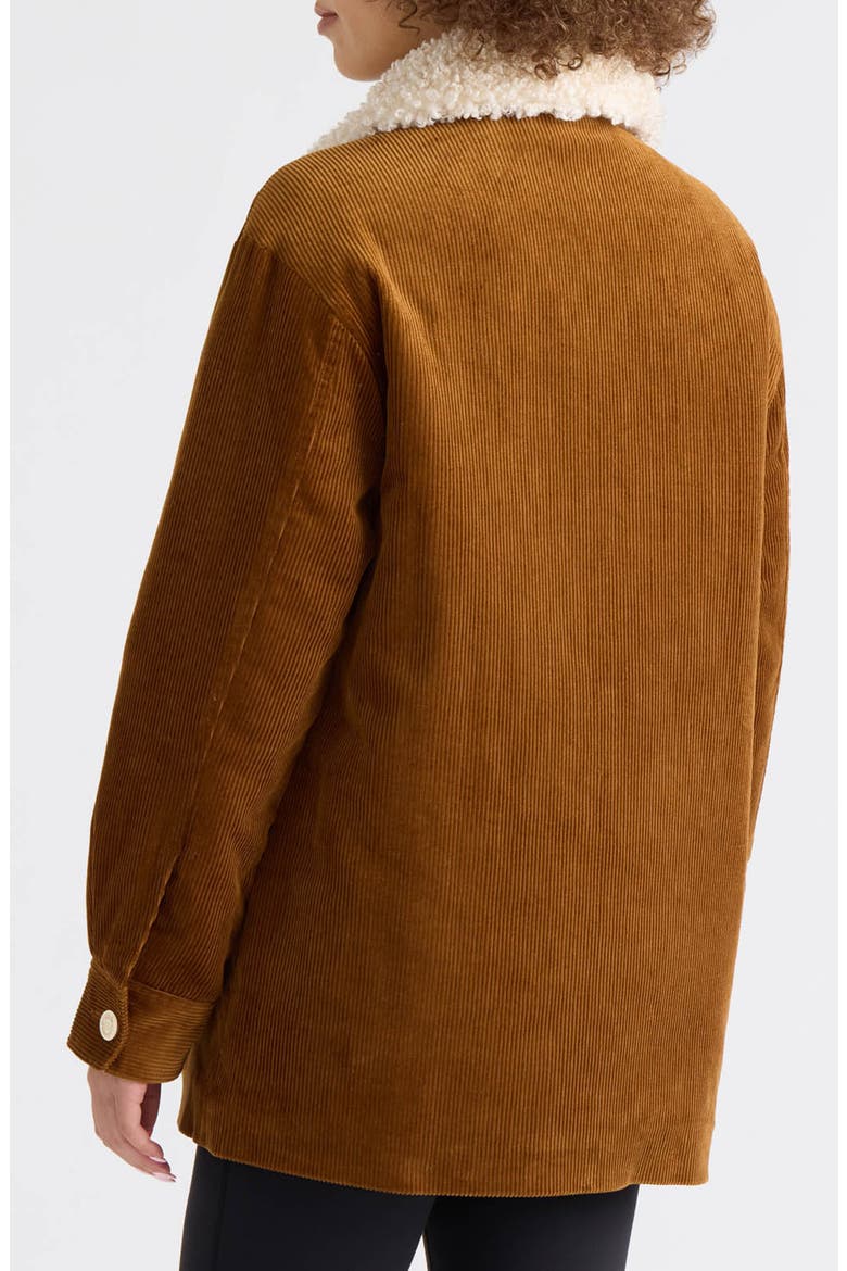 Roos Padded Corduroy Shacket, Alternate, color, AMBER