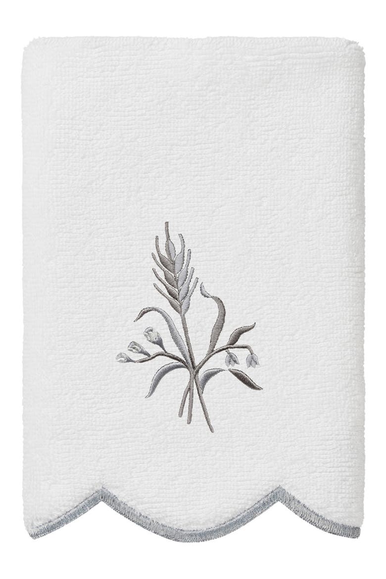 3-Piece Whitney Embroidered Turkish Cotton Towel Set, Alternate, color, WHITE/ GRAY