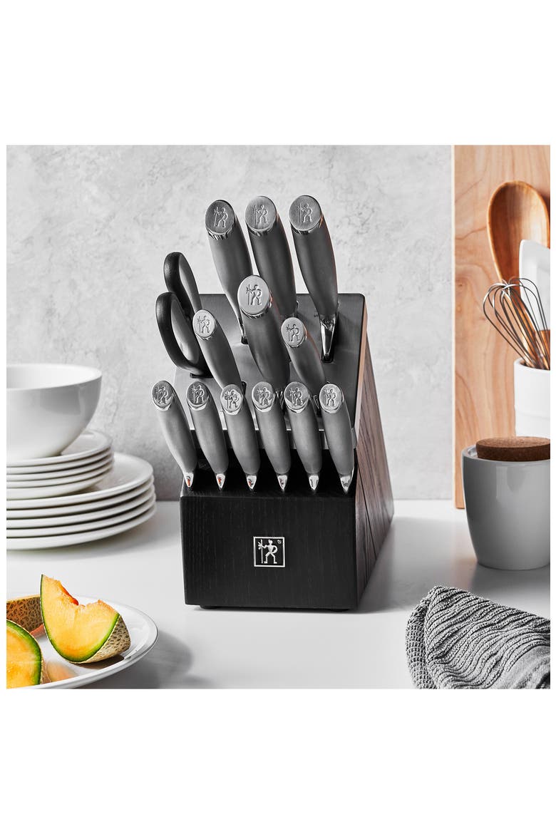 Modernist 14-Piece Knife Block Set, Alternate, color, SILVER