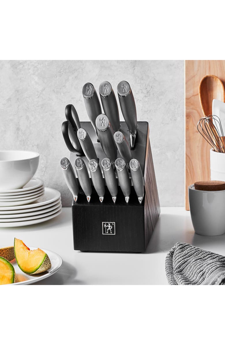 HENCKELS CUTLERY Modernist 14-Piece Knife Block Set, Alternate, color, Silver