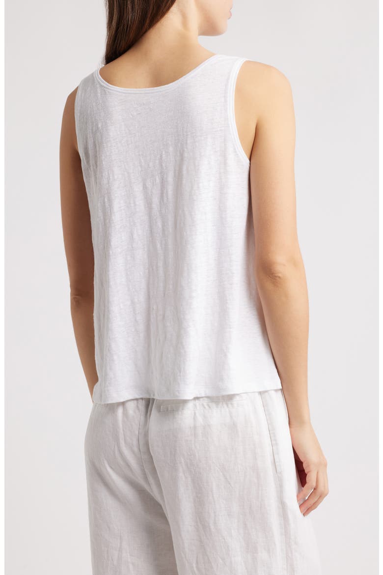 Organic Linen Tank, Alternate, color, WHITE