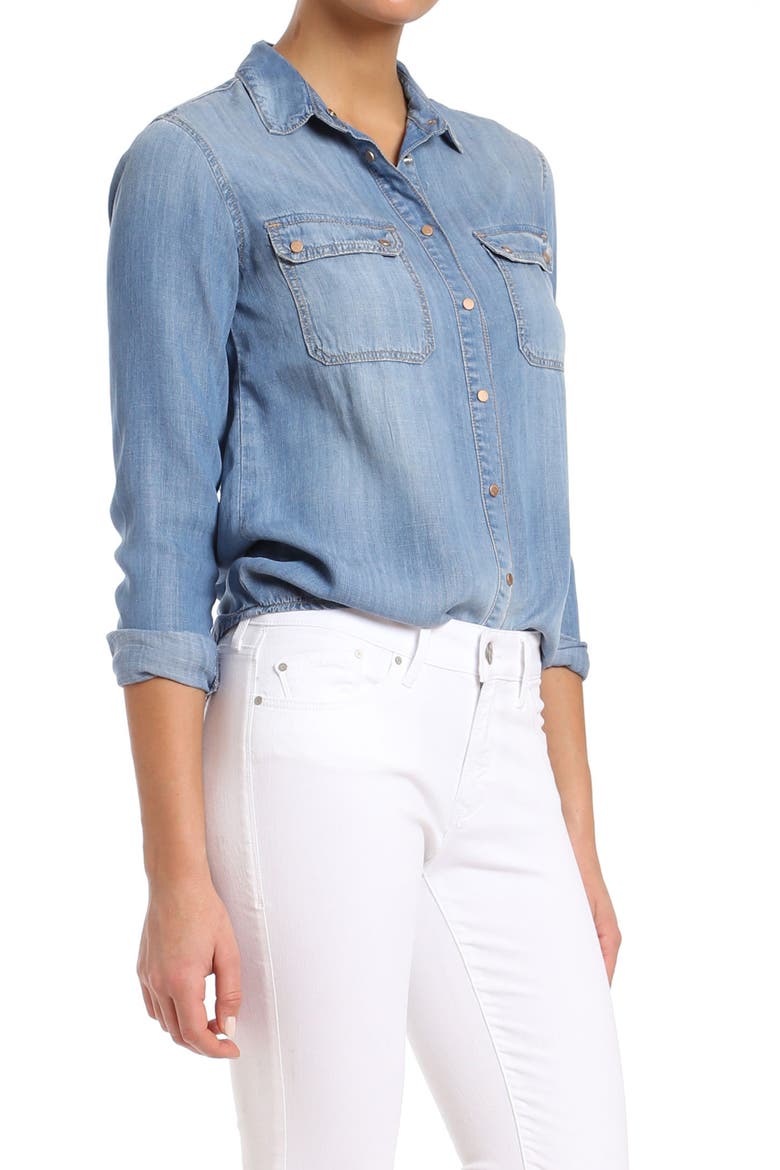 Sammy Indigo Gold Denim Shirt, Alternate, color, INDIGO GOLD SHIRTING