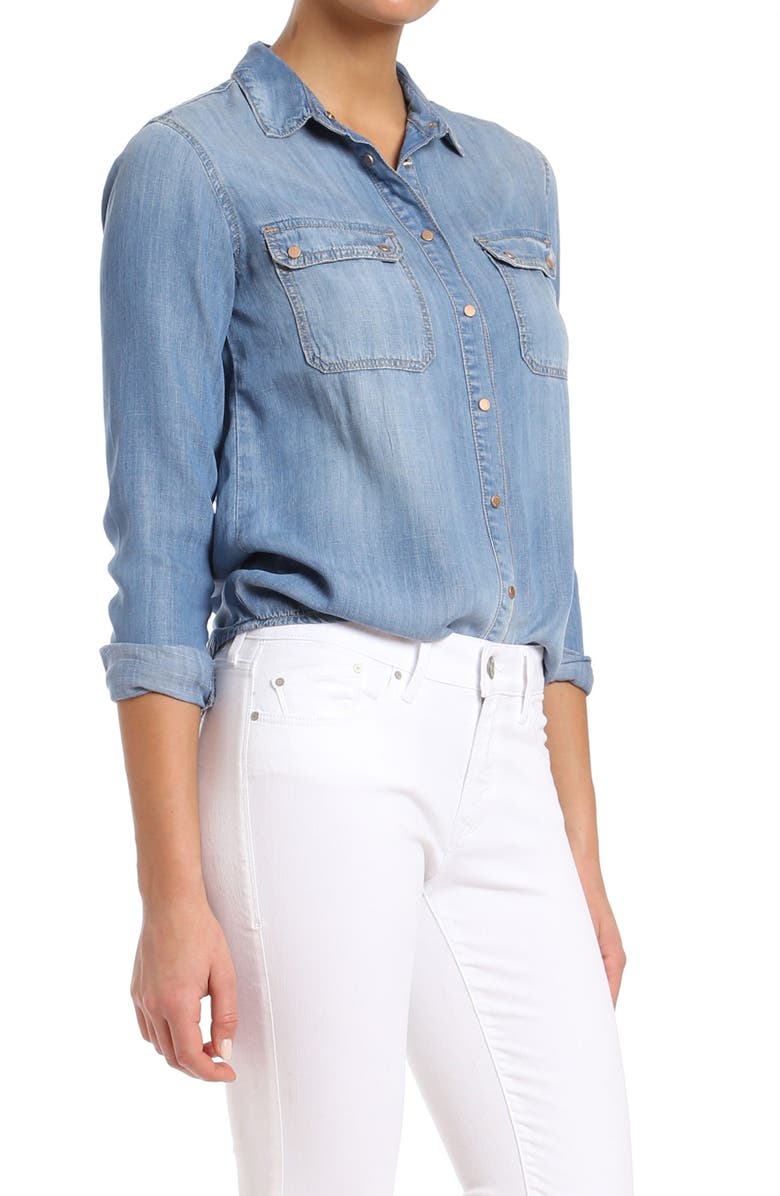 Mavi Jeans Sammy Indigo Gold Denim Shirt, Alternate, color, 