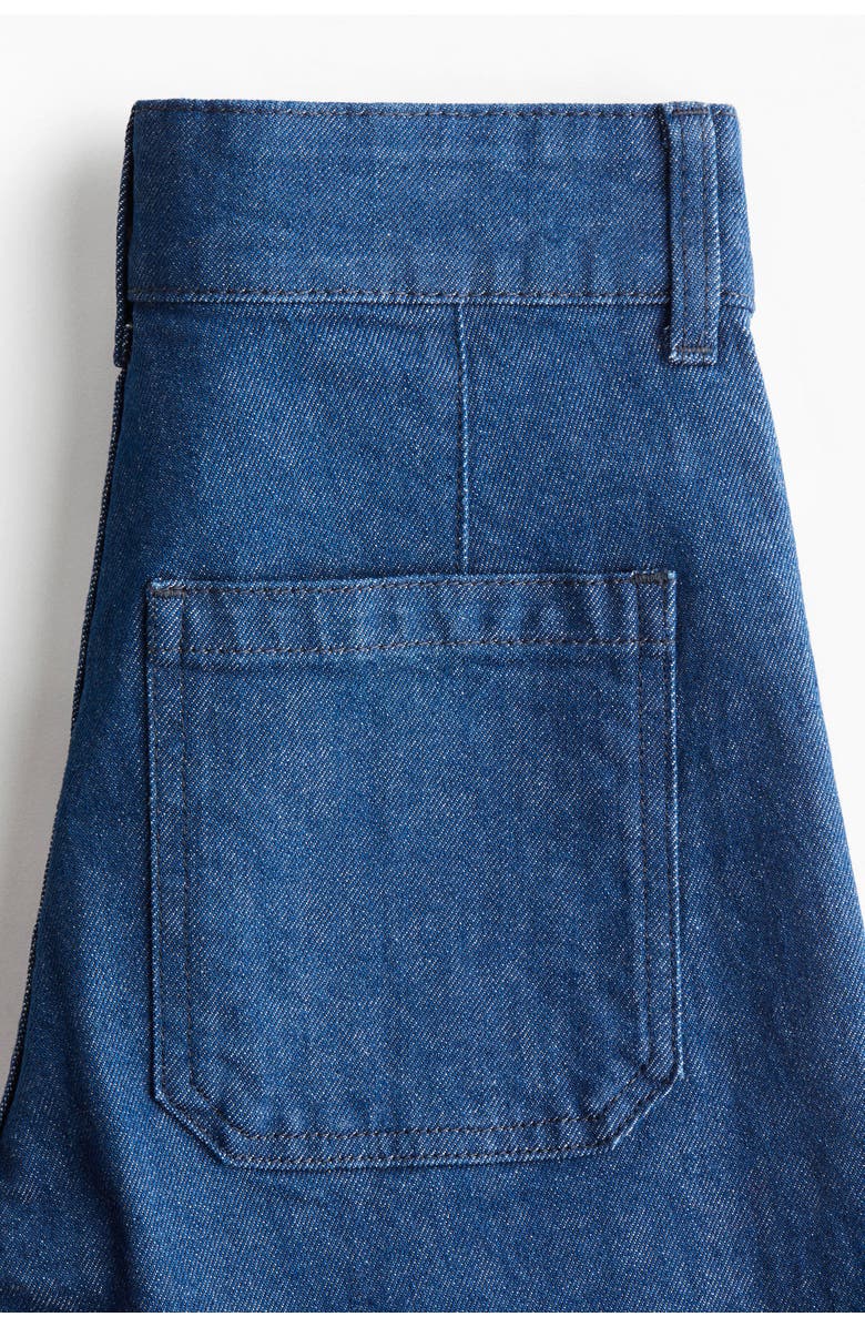 H&M Wide High Ankle Jeans, Alternate, color, Blue