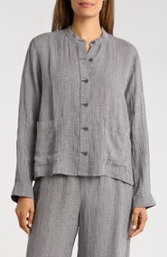 Eileen Fisher Mandarin Collar Jacket