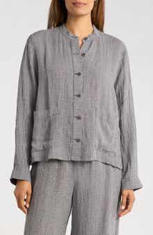 Eileen Fisher Mandarin Collar Jacket
