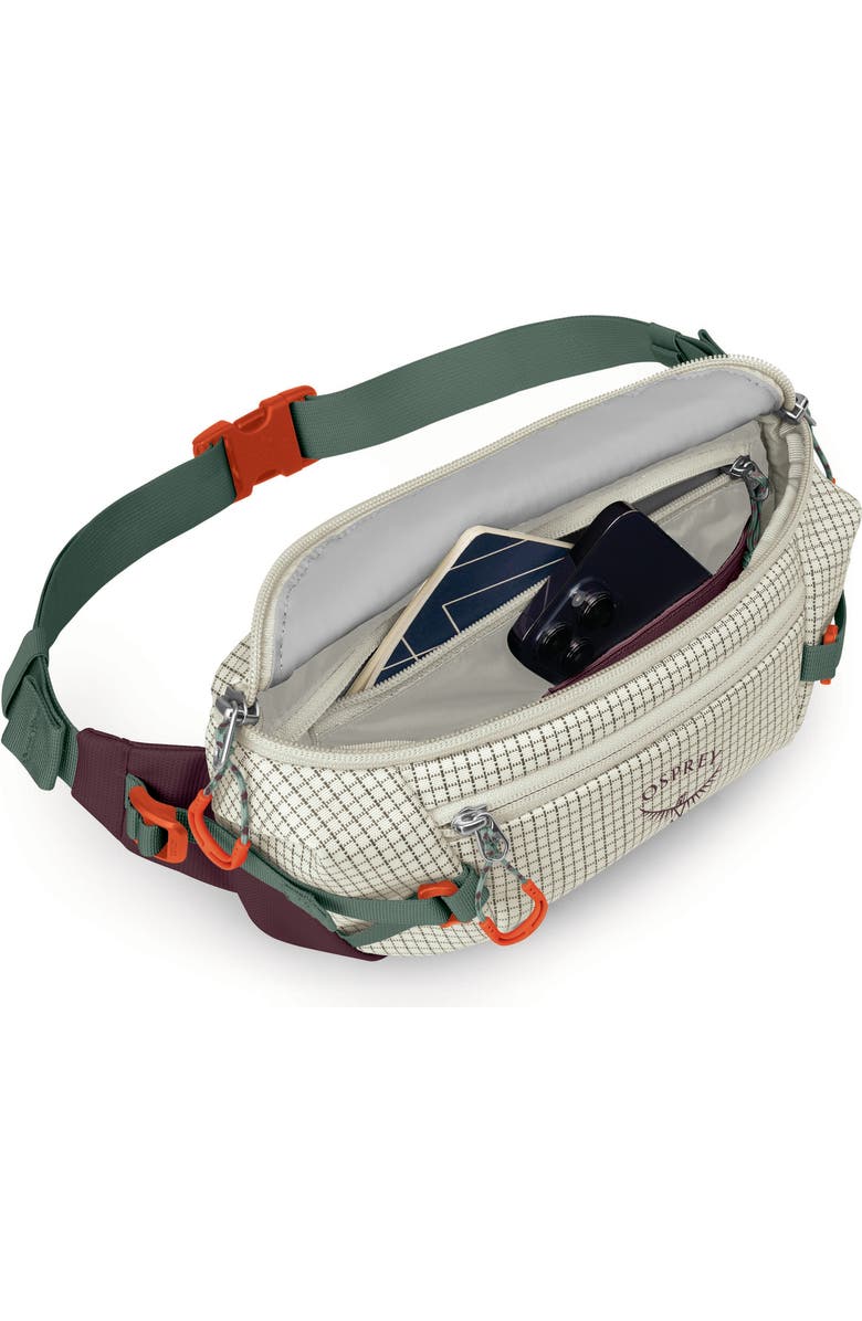 Osprey Transporter 3-Liter Waist Pack, Alternate, color, Mystery White/ Moody Burgundy