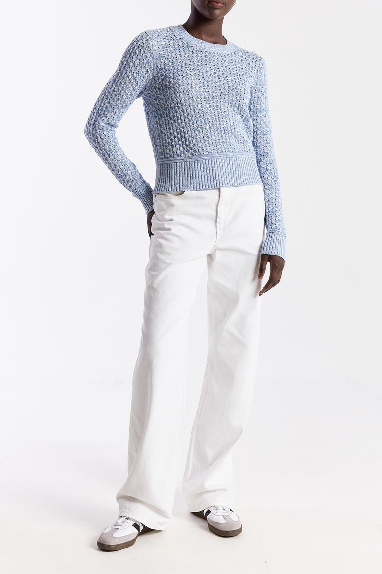 Cable Twist Yarn Sweater, Alternate, color, Skyline