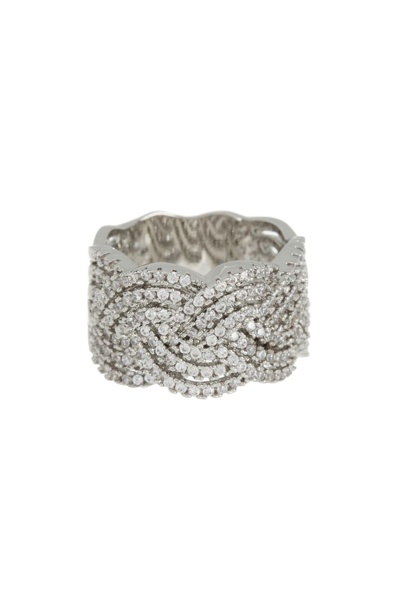 Covet CZ Pavé Rope Band Ring, Main, color, 