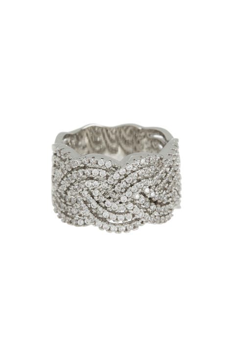 CZ Pavé Rope Band Ring