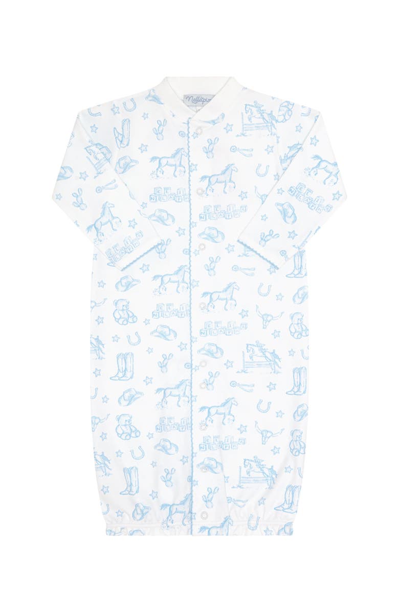 Nellapima Blue Lone Star Toile Converter Gown - Baby, Main, color, 