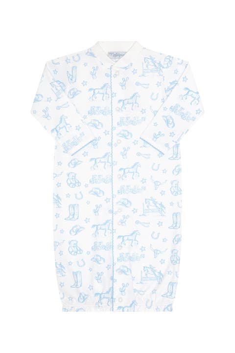Blue Lone Star Toile Converter Gown - Baby