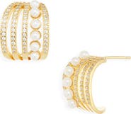 Nordstrom Demi Fine Faux Pearl & Pavé Earrings