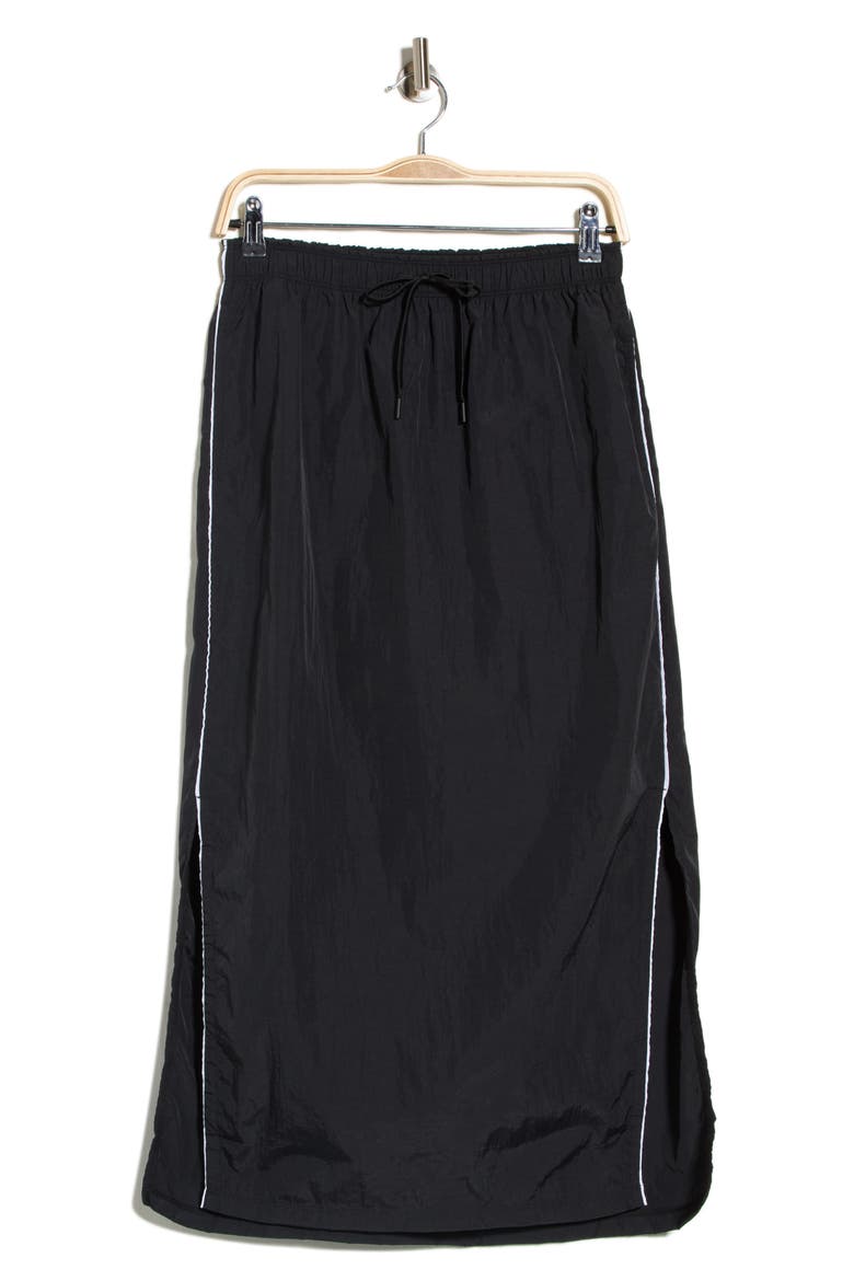 Breakaway Crinkled Maxi Skirt, Alternate, color, BLACK