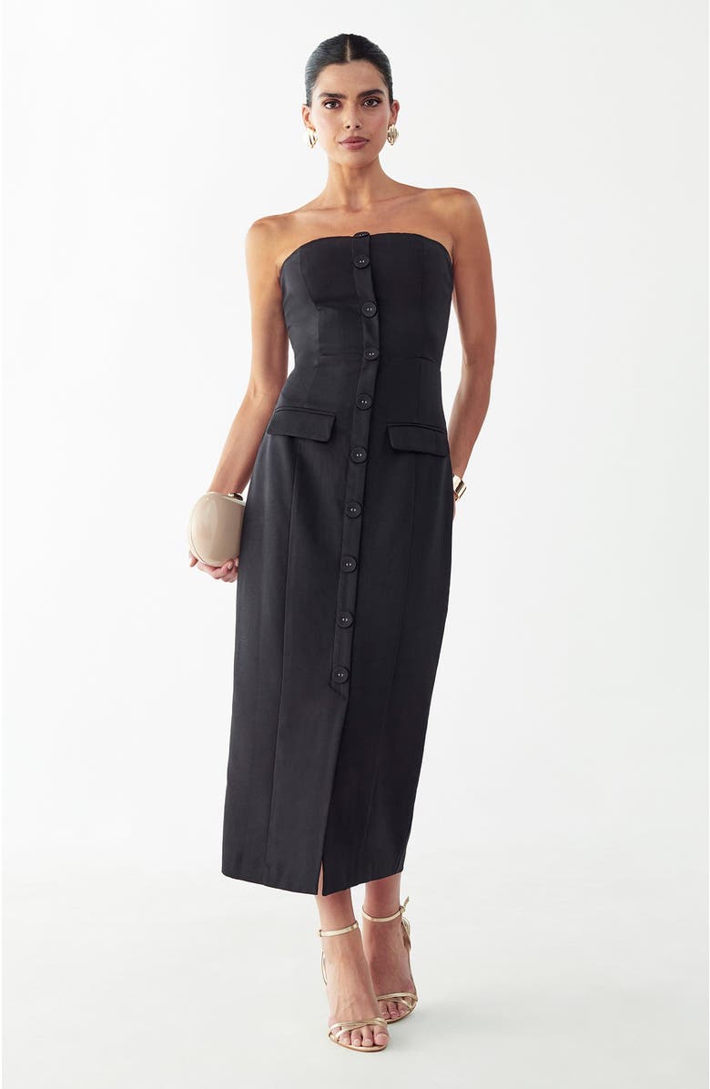 WILLA Vale Midi Dress, Alternate, color, Black