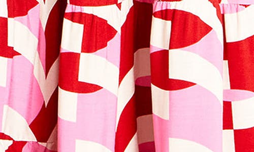 City Chic Mila Print Maxi Dress In Red