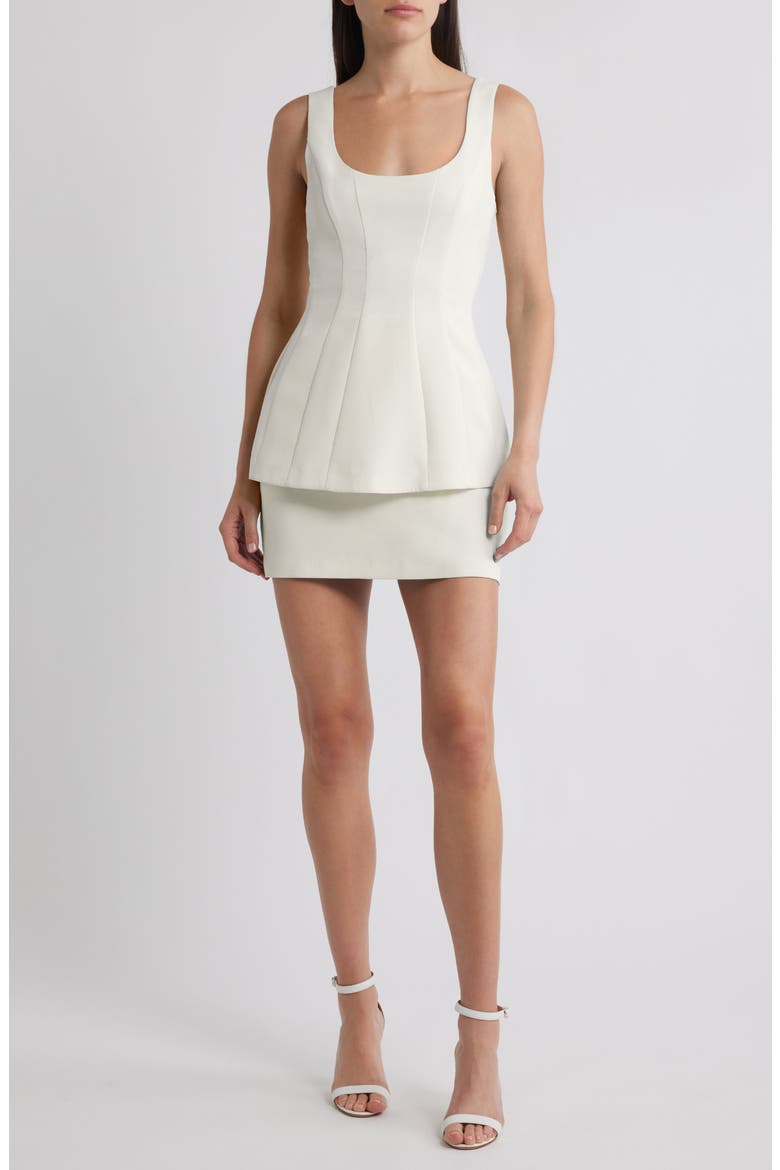 Empire Layered Cocktail Minidress, Main, color, IVORY
