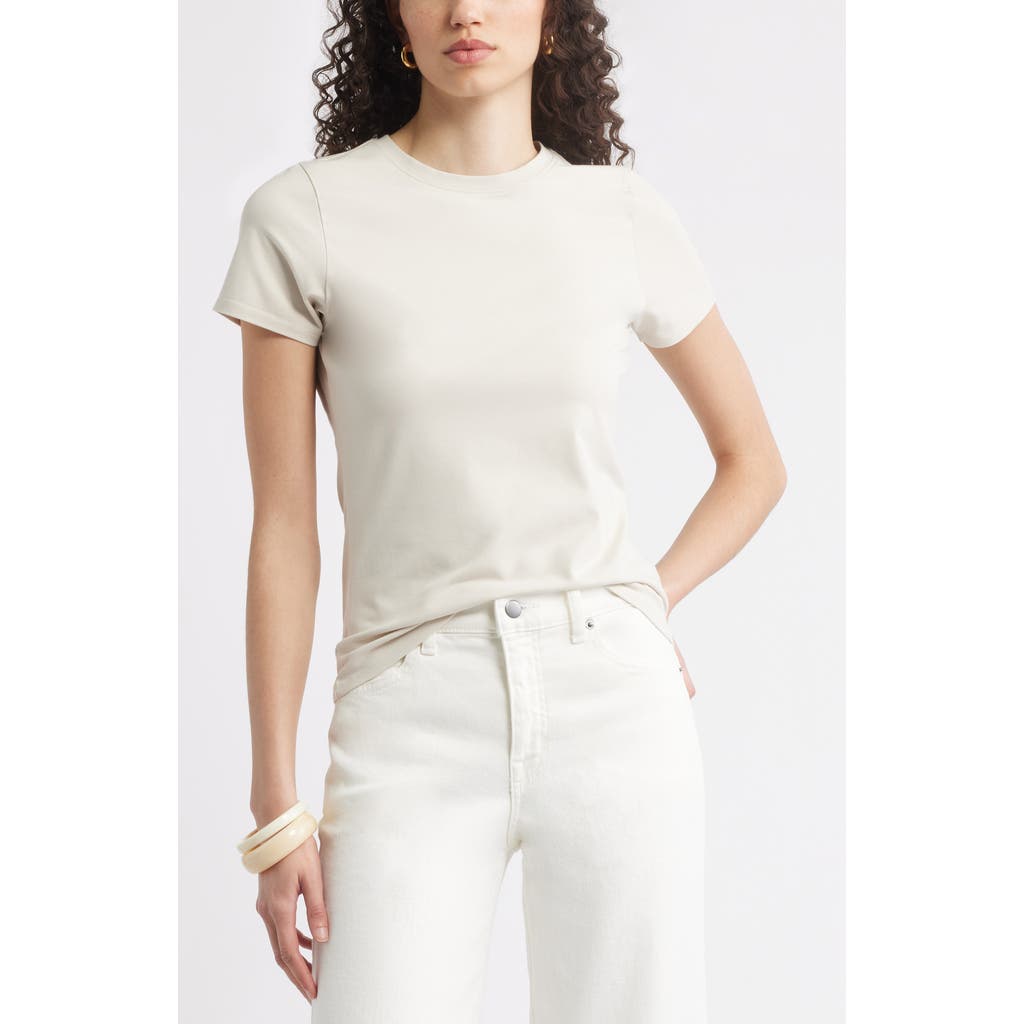 Nordstrom Pima Cotton Blend Crewneck T-shirt In White