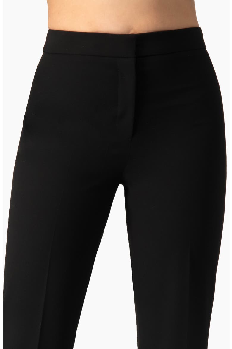 Flare Leg, High-Waist Light-Stretch Twill Pants, Alternate, color, Black