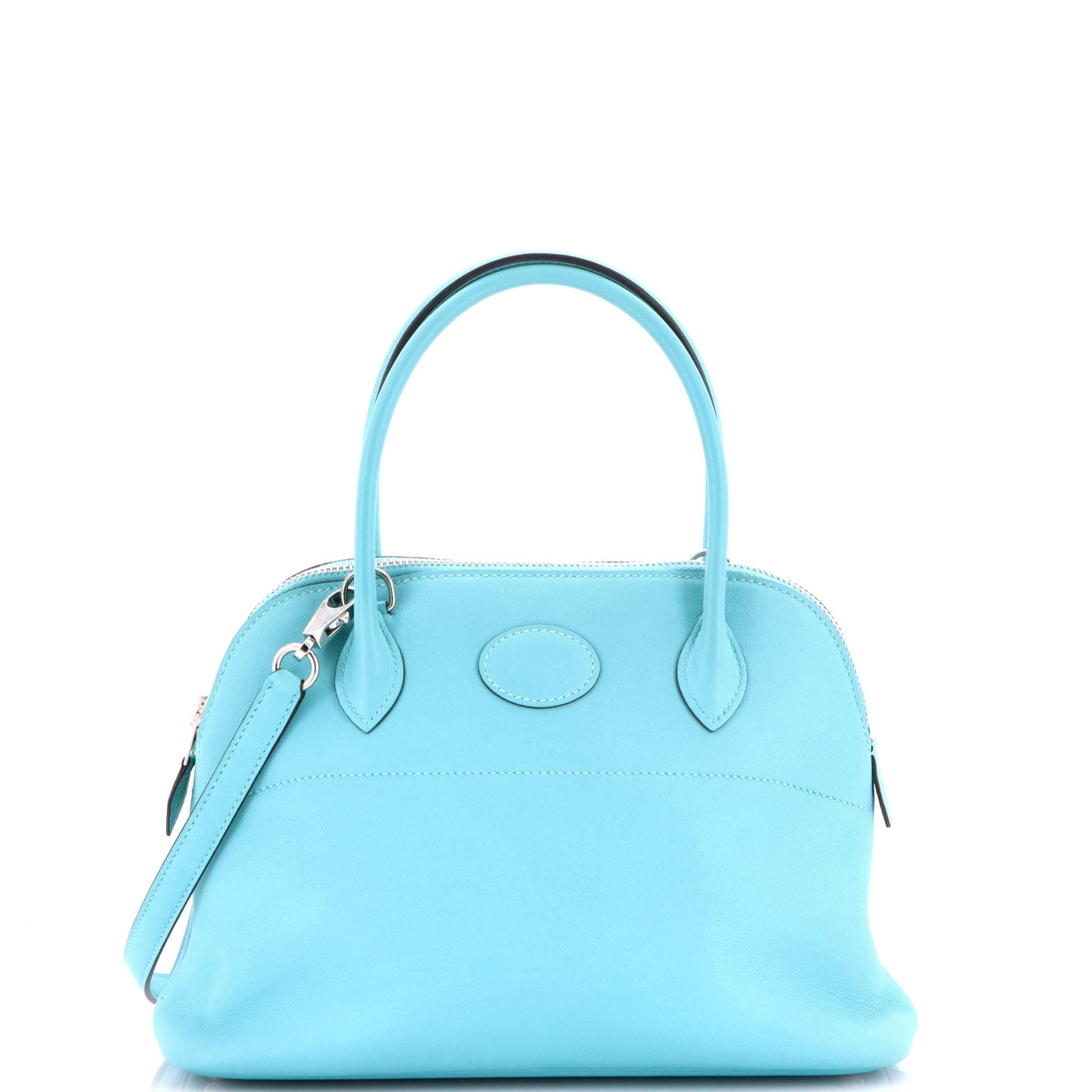 Pre-Owned Hermes Bolide Bag Swift 27, Main, color, Bleu Atoll