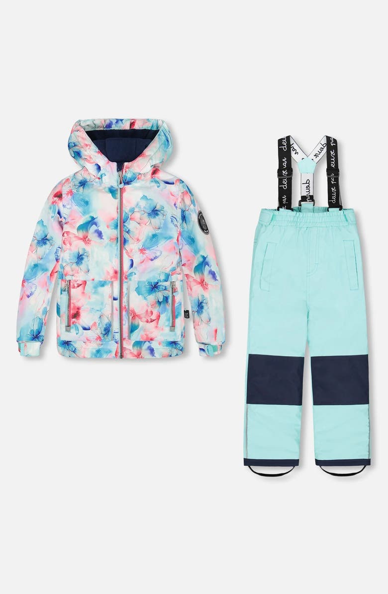 Deux par Deux Girl Two-Piece Chill Outerwear Set with Light Insulation, Main, color,