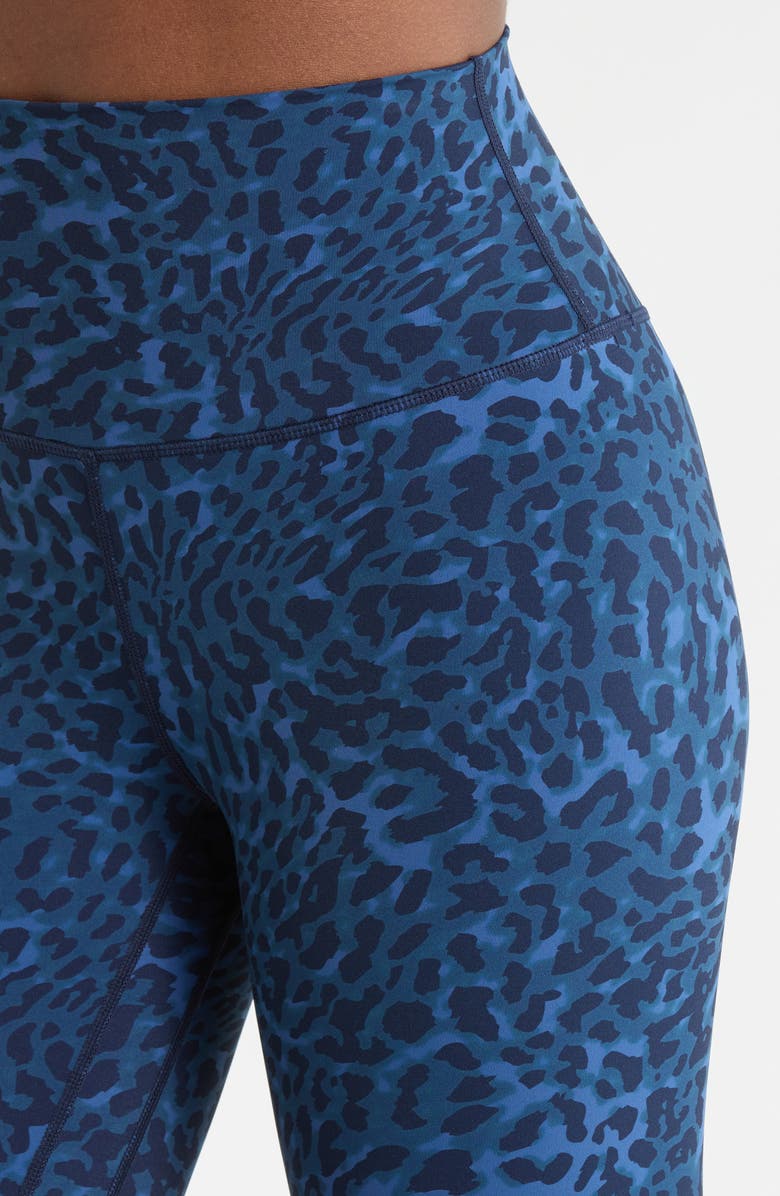 MPG Print Sculpt Leggings, Alternate, color, Navy Blazer Leopard