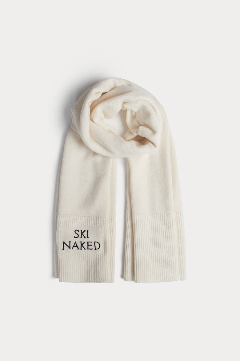 Ski Naked Scarf, Alternate, color, Ecru