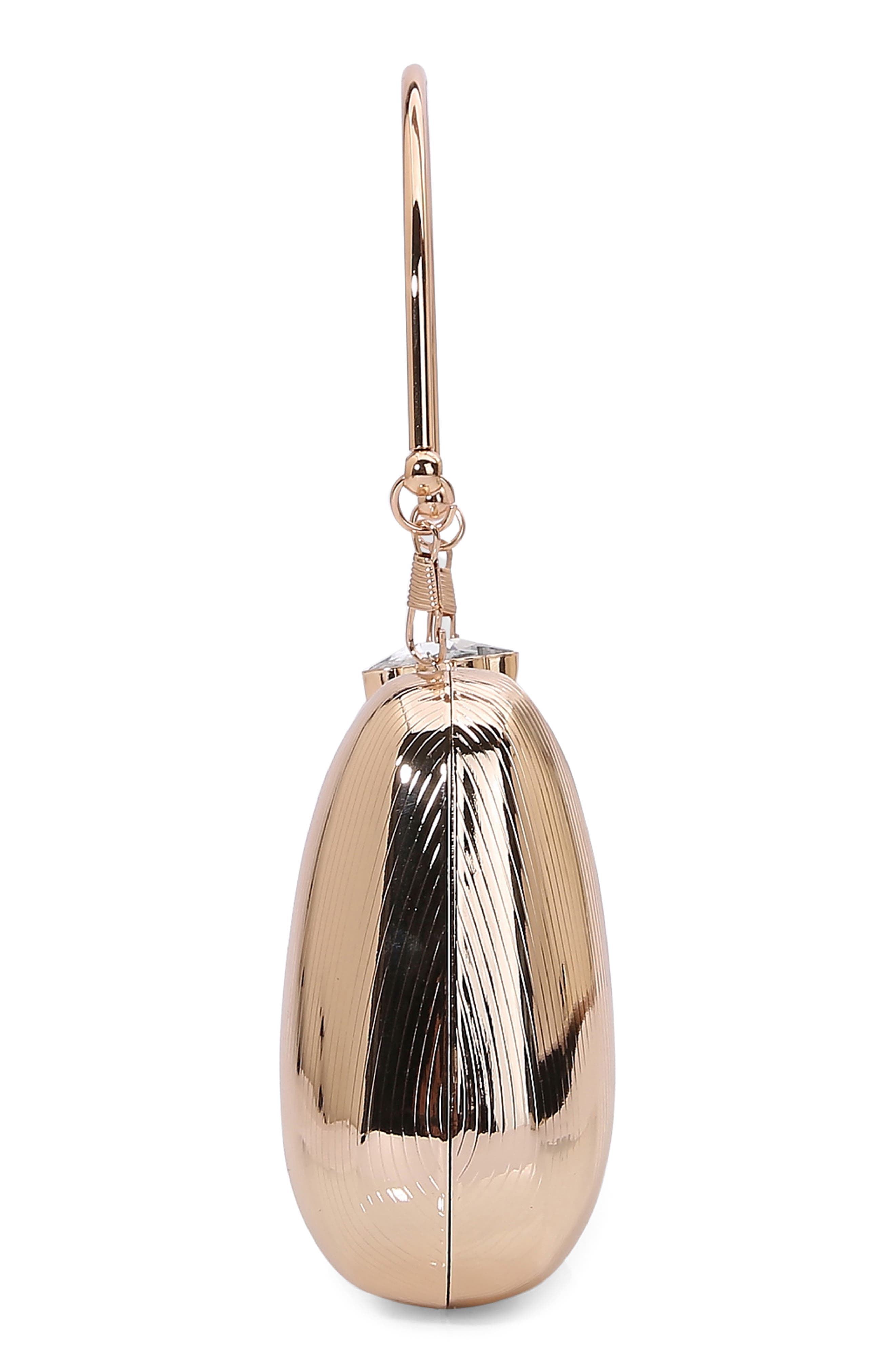 Ribbed Clutch, Alternate, color, GOLD