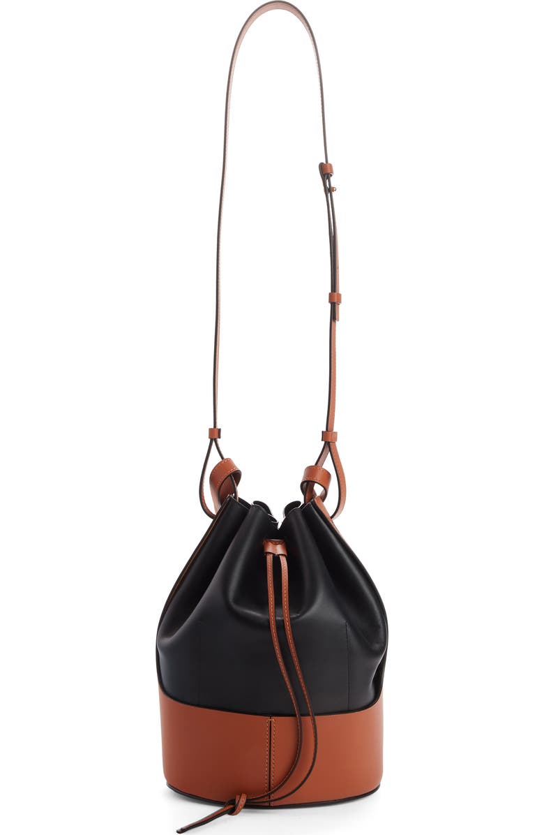 Loewe Balloon Colorblock Leather Bucket Bag, Alternate, color,