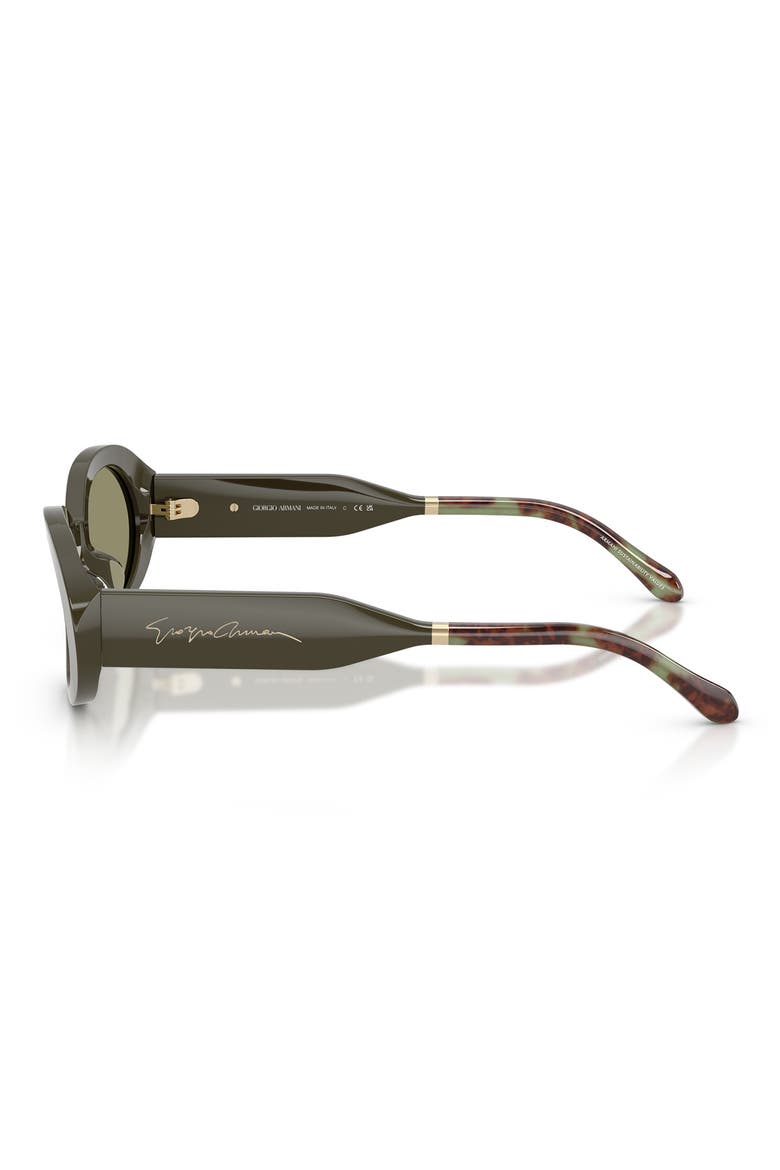 52mm Oval Sunglasses, Alternate, color, VERDE BARCA/ GREEN