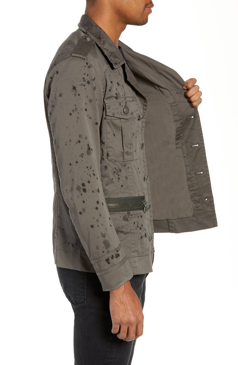 John Varvatos Star USA Ink Stained Officer Field Jacket, Alternate, color,
