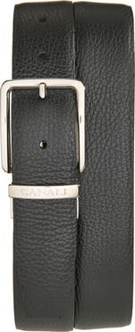 Canali Reversible Grained Leather Belt