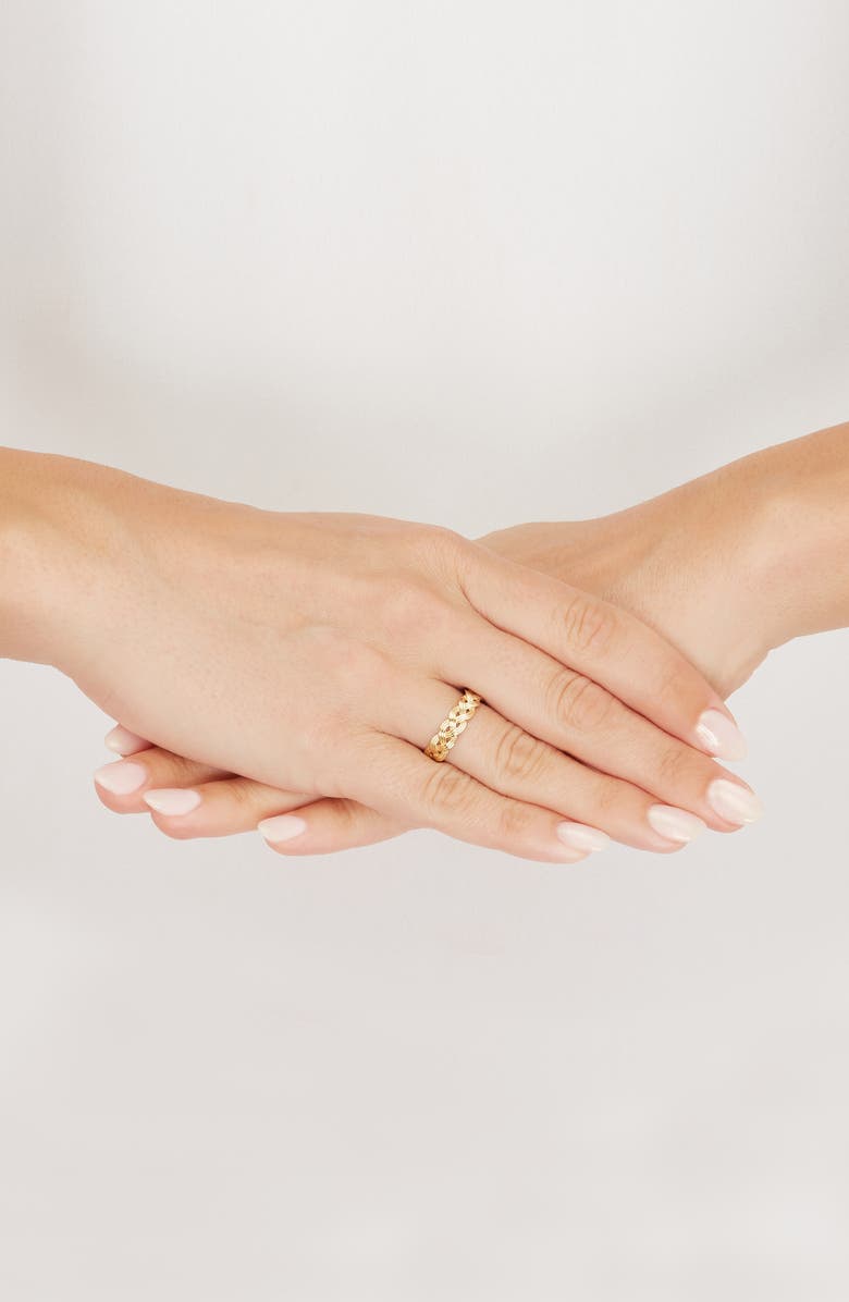 Frankie & Zoe Braided Band Ring, Alternate, color, Yellow Gold