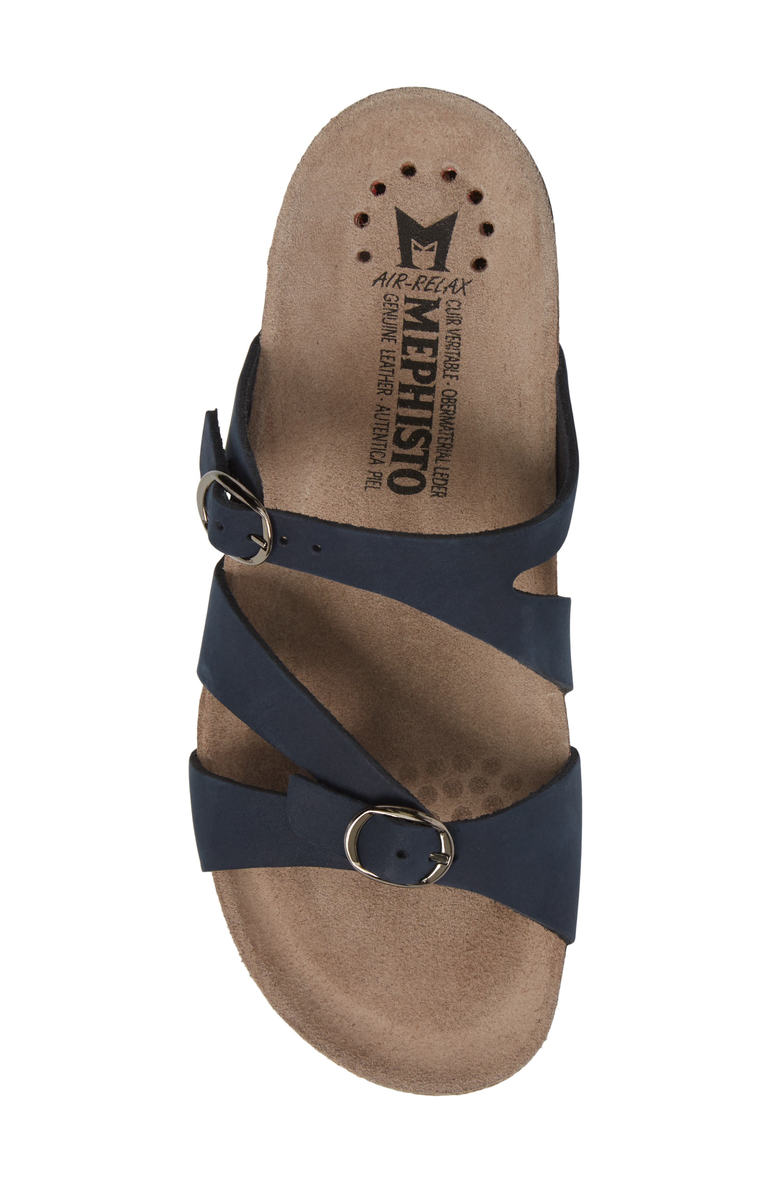 'Hannel' Sandal, Alternate, color, NAVY NUBUCK LEATHER
