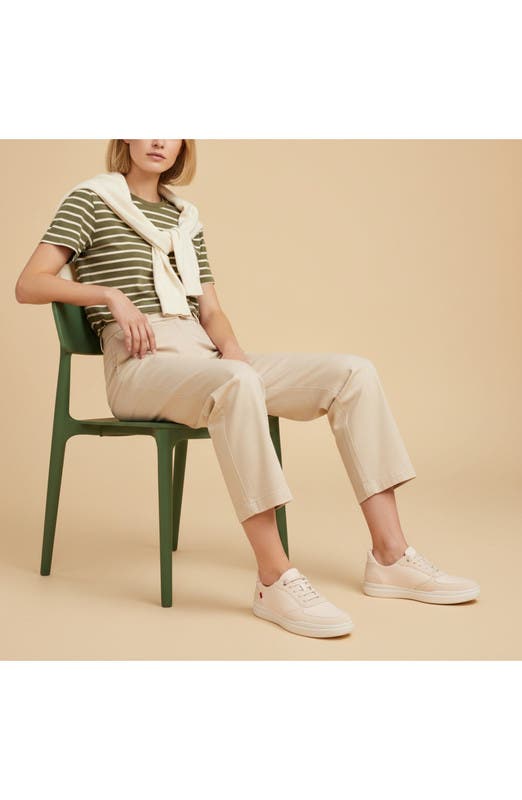 Main Street Hands Free Technology Leather Sneaker, Alternate, color, Blush Grainy Leather