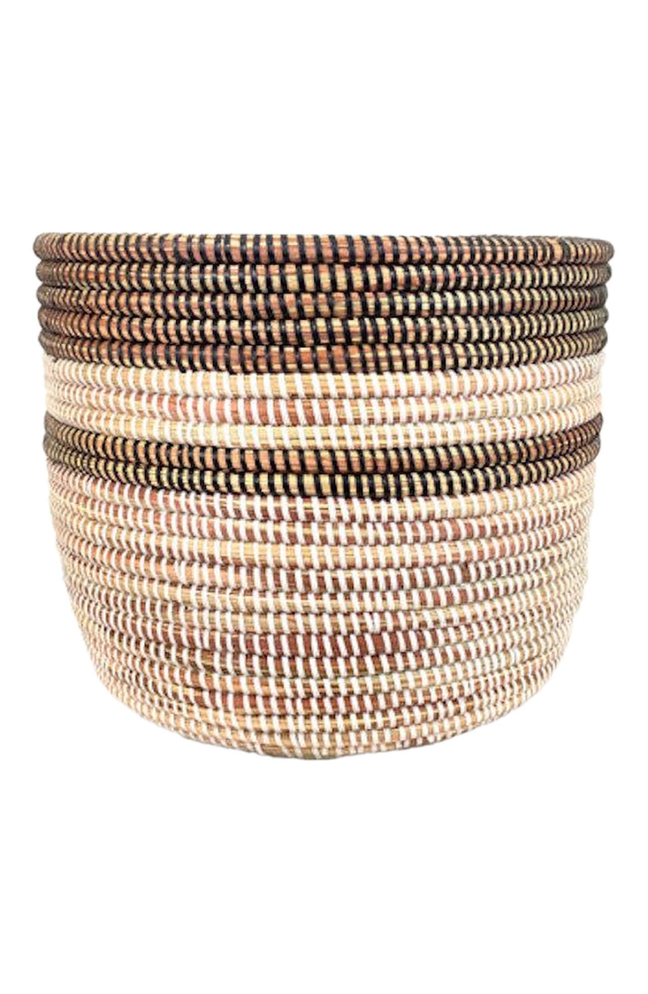 selected Brown Black White Stripe