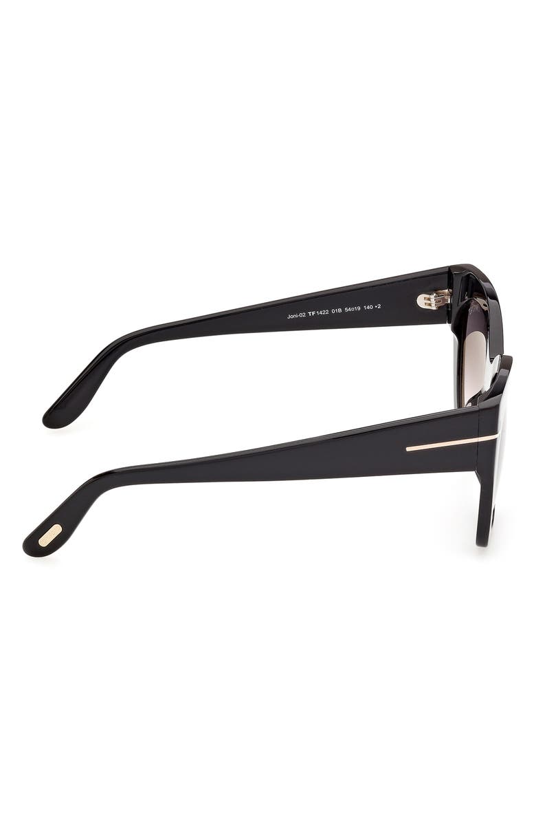 TOM FORD Joni 54mm Gradient Butterfly Sunglasses, Alternate, color, Black / Rose Gold / Smoke