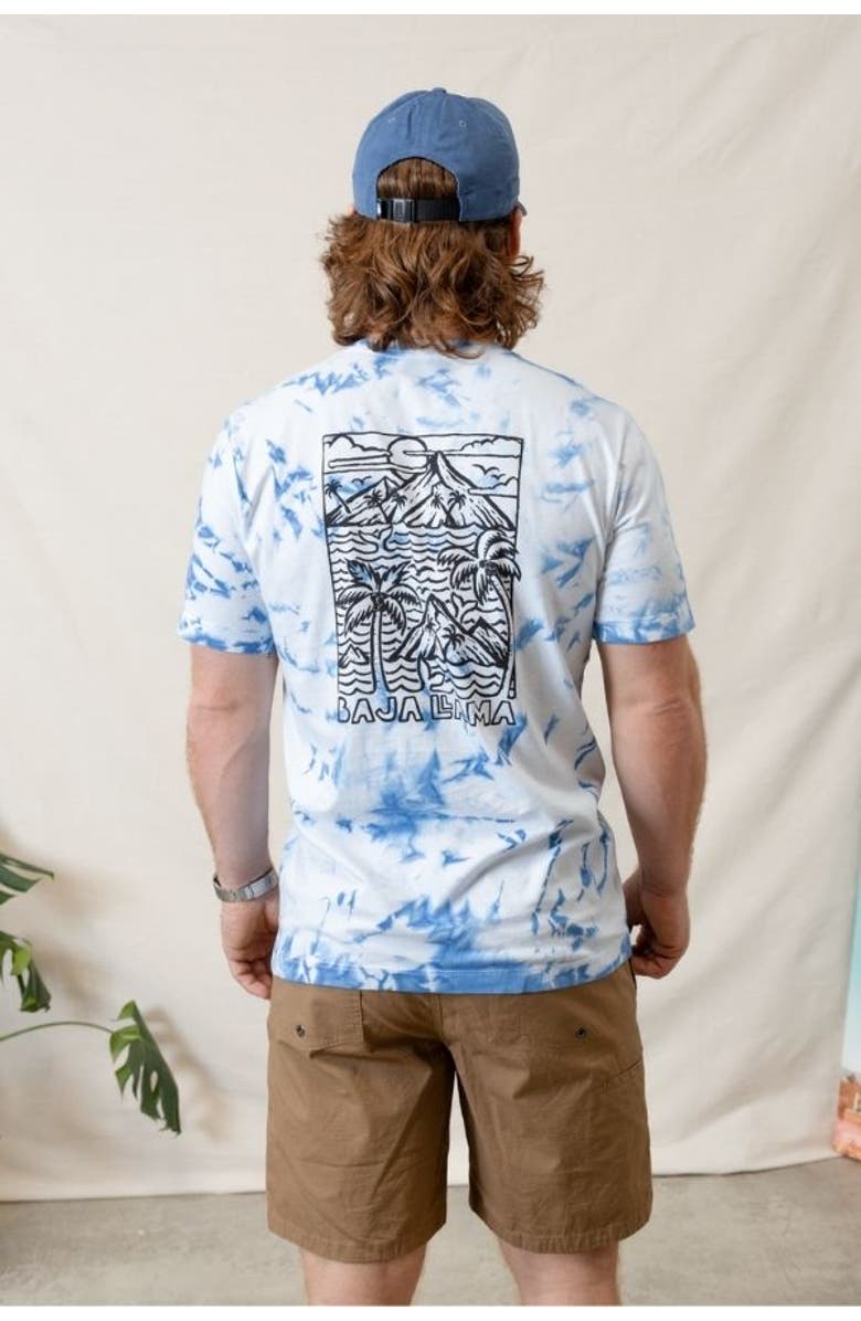 Baja Llama WAVY DAYZ - BLUE TIE DYE PRIMO GRAPHIC TEE, Alternate, color, Tie Dye
