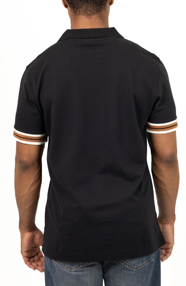 VELLAPAIS Elda Johnny Collar Knit Polo, Alternate, color, 