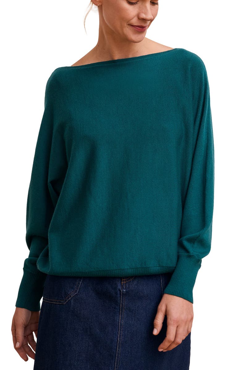 Celtic & Co. Fine Knit Merino Relaxed Sweater, Alternate, color, Teal