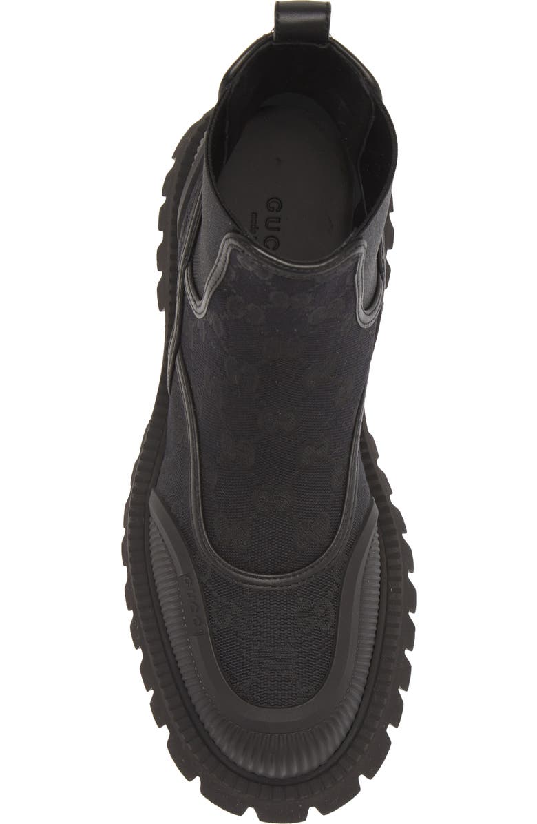 Gucci Novo GG Monogram Canvas Chelsea Boot, Alternate, color, Black