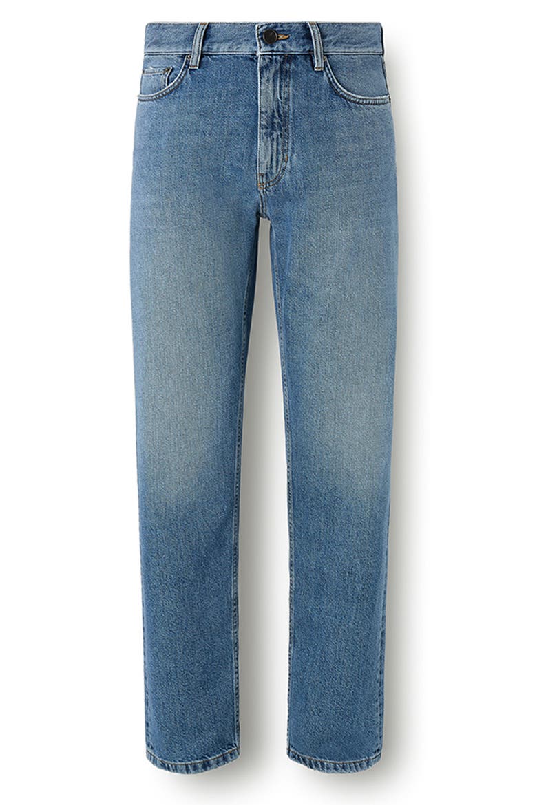Cotton Roccia Straight Leg Jeans, Alternate, color, BLUE